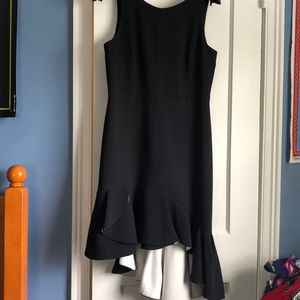 Halston Heritage Size 8 flowy black dress.